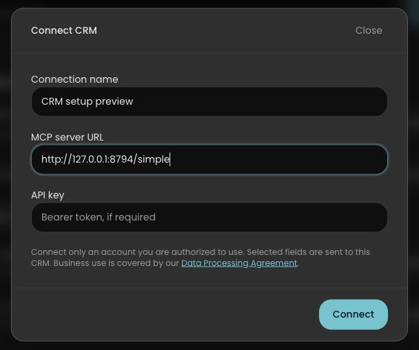 Connect your CRM